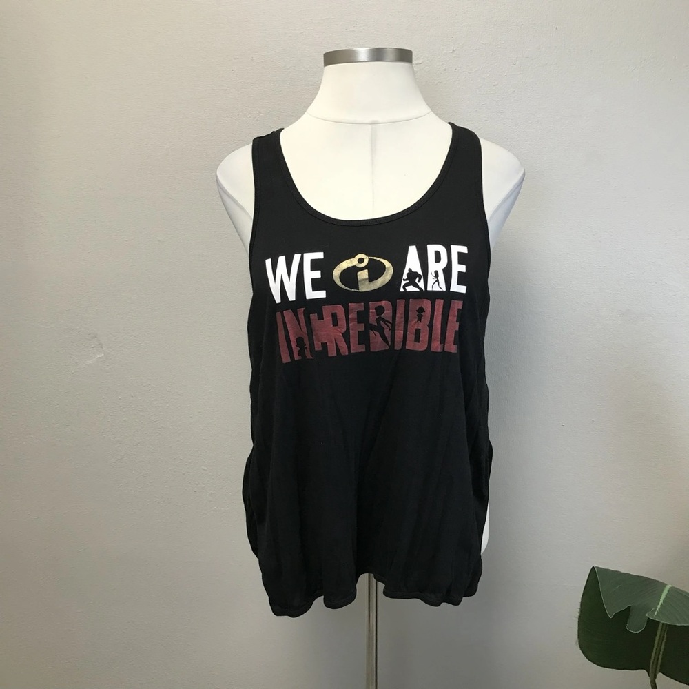 Black Graphic Tank Top
